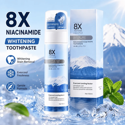 Vitalscalyn® Foaming Whitening Toothpaste 8X - Fresh Breath Stain Removal Gentle Teeth Cleaning 100ml-D