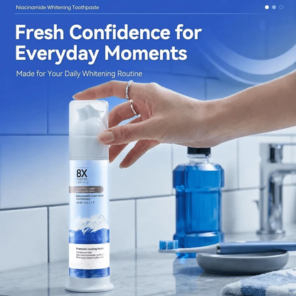 Vitalscalyn® Foaming Whitening Toothpaste 8X - Fresh Breath Stain Removal Gentle Teeth Cleaning 100ml-D